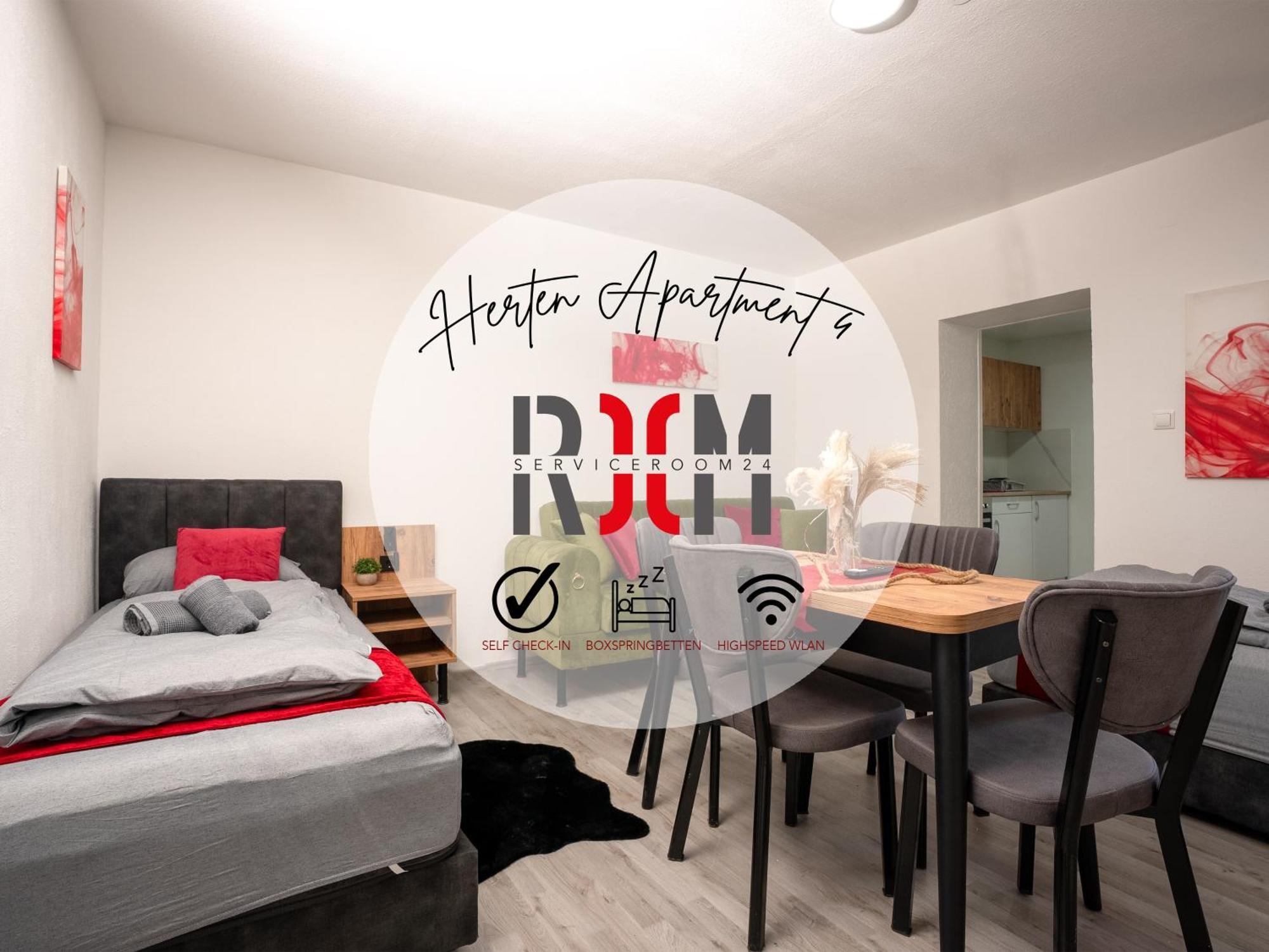 Serviceroom24 - Apartment 4 In Herten Wlan - Smart-Tv - 24-7 Check-In Und Kueche Eksteriør billede